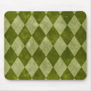 Klassisk Mossy-Grönt Argyle Geometric Mönster Musmatta