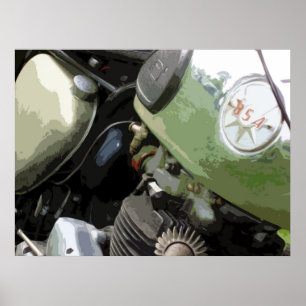 KLASSISK MOTORCYKEL 9 POSTER