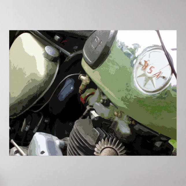 KLASSISK MOTORCYKEL 9 POSTER (Framsidan)