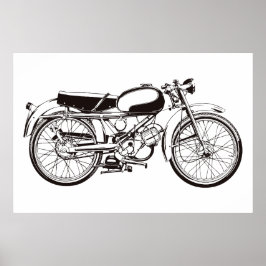 Klassisk motorcykel I Poster