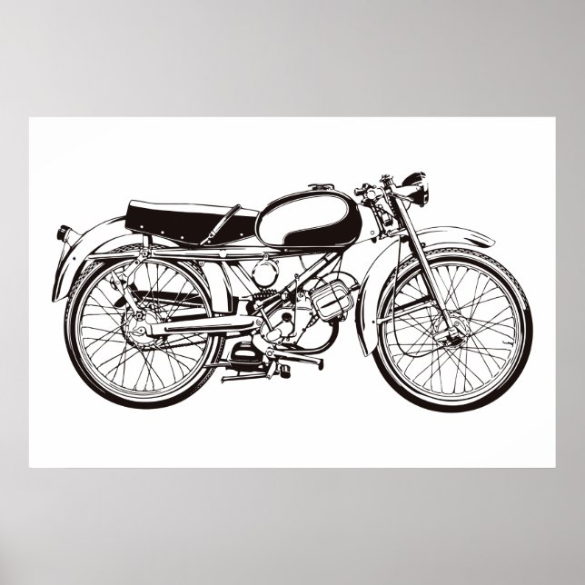 Klassisk motorcykel I Poster (Framsidan)