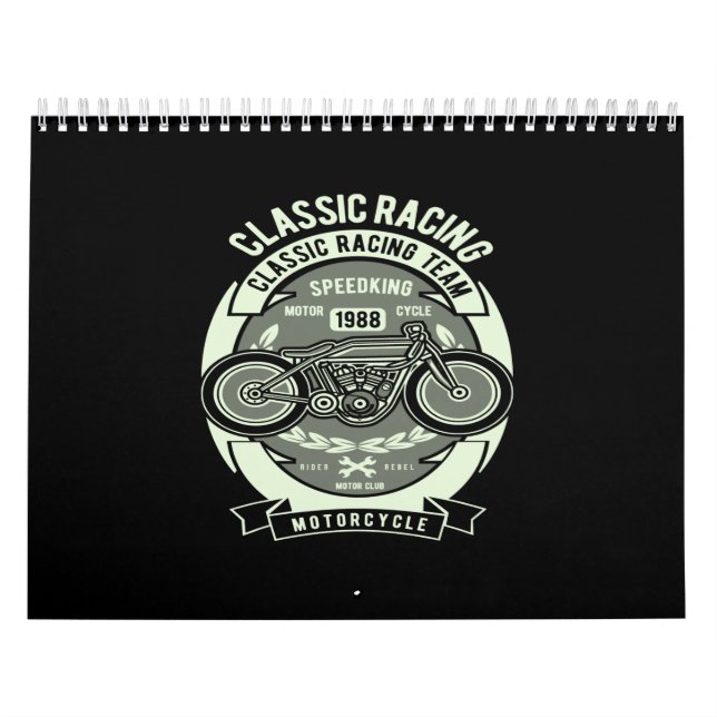 klassisk motorcykel i tävla kalender (Omslag)