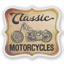 Klassisk motorcykel i vintage-stil