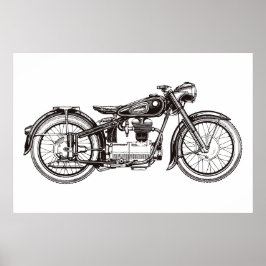 Klassisk motorcykel III Poster