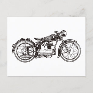 Klassisk motorcykel III Vykort
