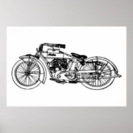Klassisk motorcykel IV Poster