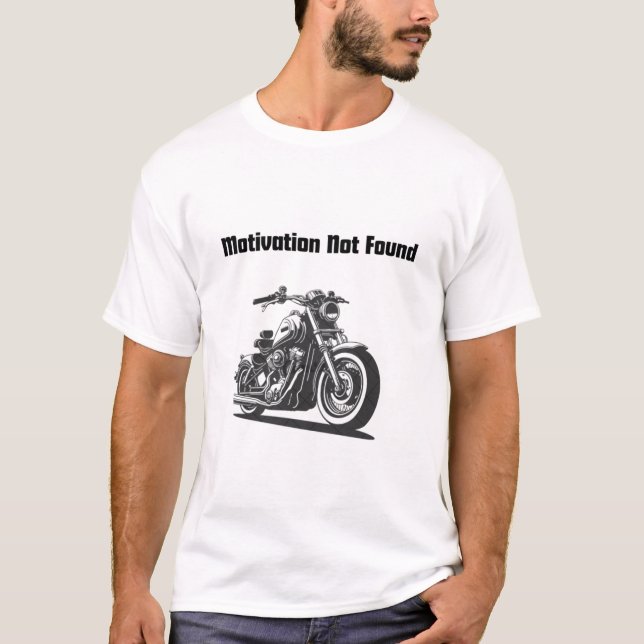 Klassisk motorcykel med "Motivering hittades inte" T Shirt (Framsida)