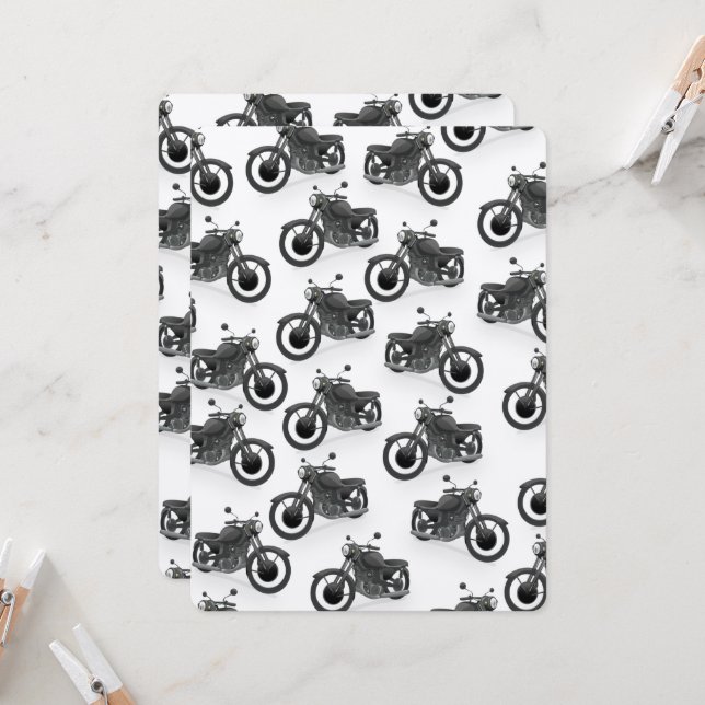 klassisk Motorcykel mönster (Fram/Back In Situ)