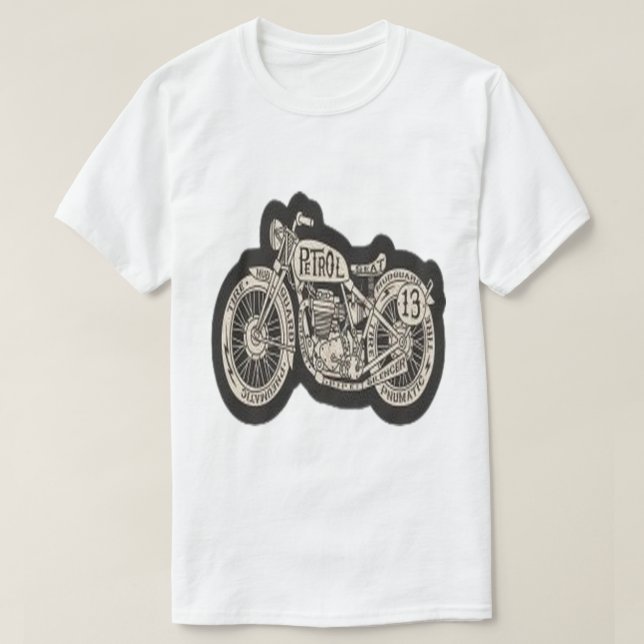 Klassisk motorcykel PETROL 13 T Shirt (Design framsida)