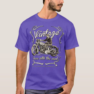 Klassisk motorcykel Tävling med vinden T Shirt