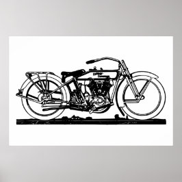 Klassisk motorcykel V Poster