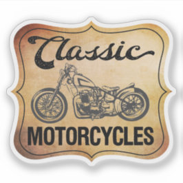 Klassisk motorcykel Vintage Stil Klistermärken