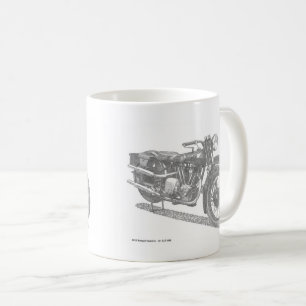 Klassisk motorcykelkalender (brittisk klassisk) kaffemugg