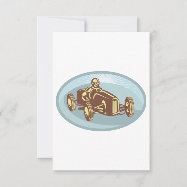 Klassisk motorsport Tävling i vintage Inbjudningar (Framsida)