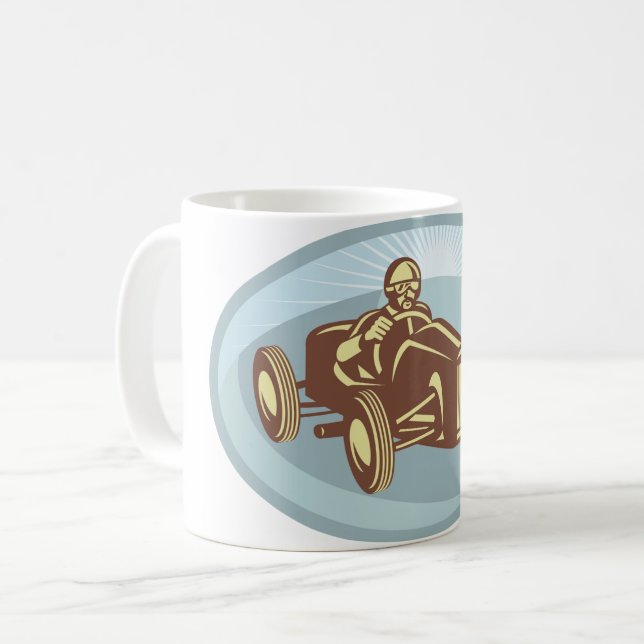Klassisk motorsport Tävling i vintage Kaffemugg (Framsida vänster)