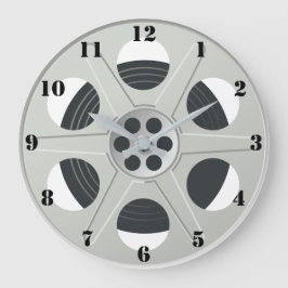 KLASSISK MOVIE REEL (MED SVART NUMMER) STOR KLOCKA