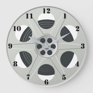 KLASSISK MOVIE REEL (MED SVART NUMMER) STOR KLOCKA