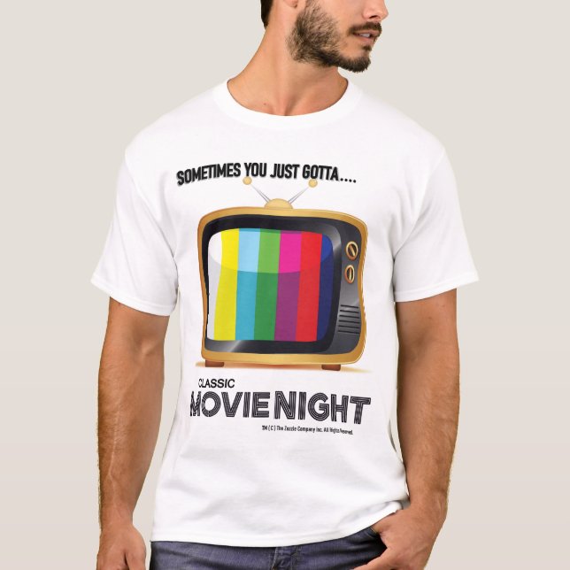 Klassisk =MOVIENIGHT= Bild T-Shirt (Framsida)