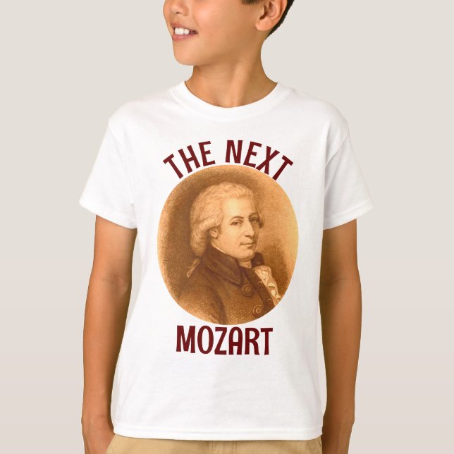 Klassisk Mozart Cute Modern Music Älskare T-Shirt (Framsida)