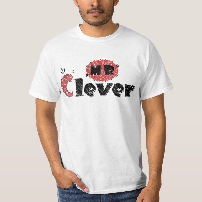 klassisk Mr Clever  T Shirt (Framsida)