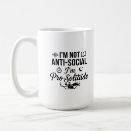 Klassisk mugg 15 oz - Citat för anti-sociala kaffe