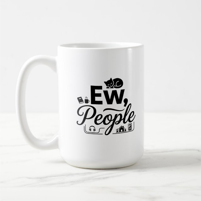 Klassisk mugg 15 oz Introvertmorgnar (Vänster)