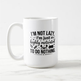 Klassisk mugg 15 oz Lazy Motivation Isolator