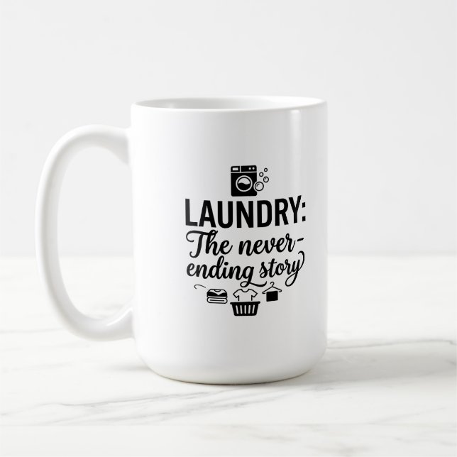 Klassisk mugg 15 oz - Oändlig tvätt Citat (Vänster)