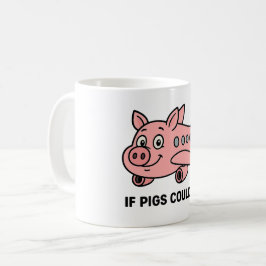 Klassisk mugg, 3,3 dl - Om grisar kunde flyga Kaffemugg