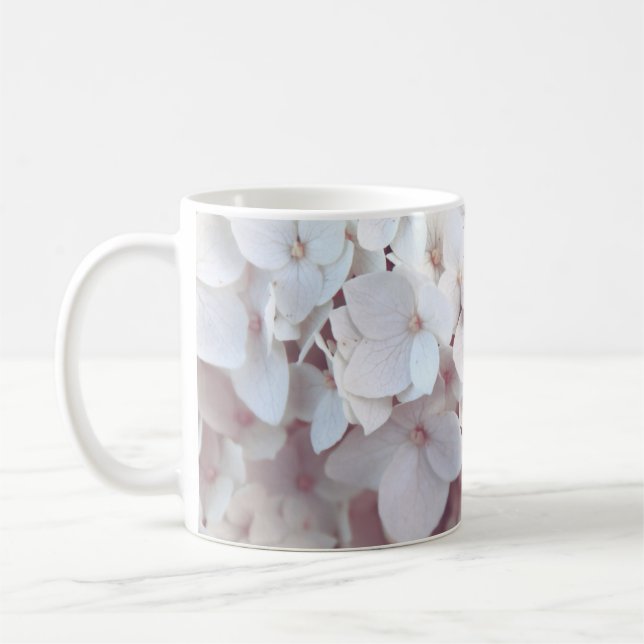 Klassisk Mugg Blush Rosa Hortensia Blommig Botanis (Vänster)