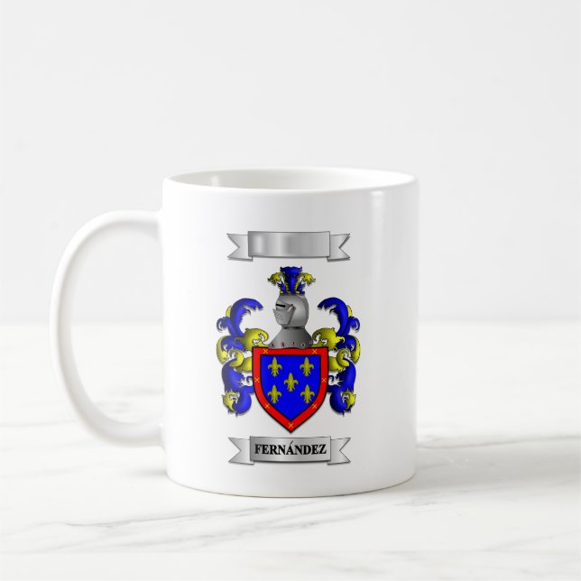 Klassisk mugg Fernandez Efternamn Och Sköld (Vänster)