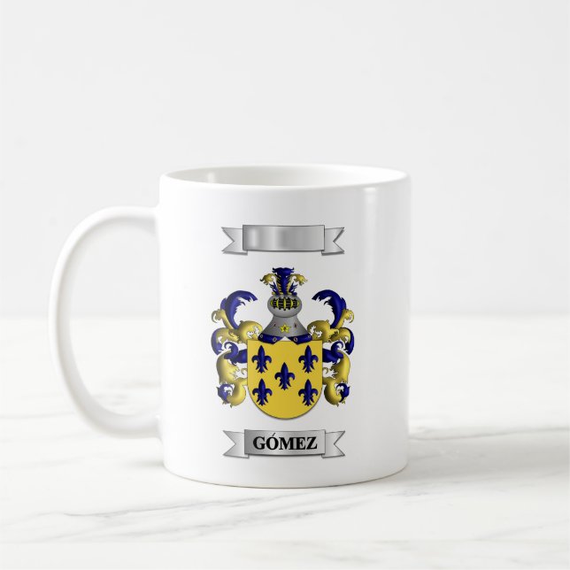 Klassisk mugg Gomez efternamn och sköld (Vänster)