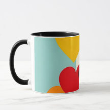 Klassisk Mugg Hjärtan Design