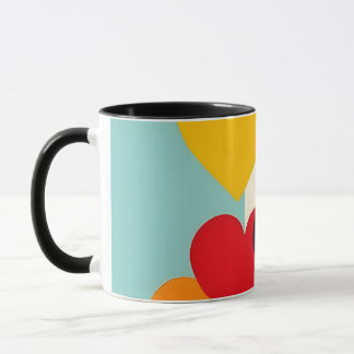 Klassisk Mugg Hjärtan Design