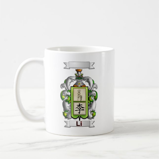 Klassisk mugg Li Efternamn och Sköld (Vänster)