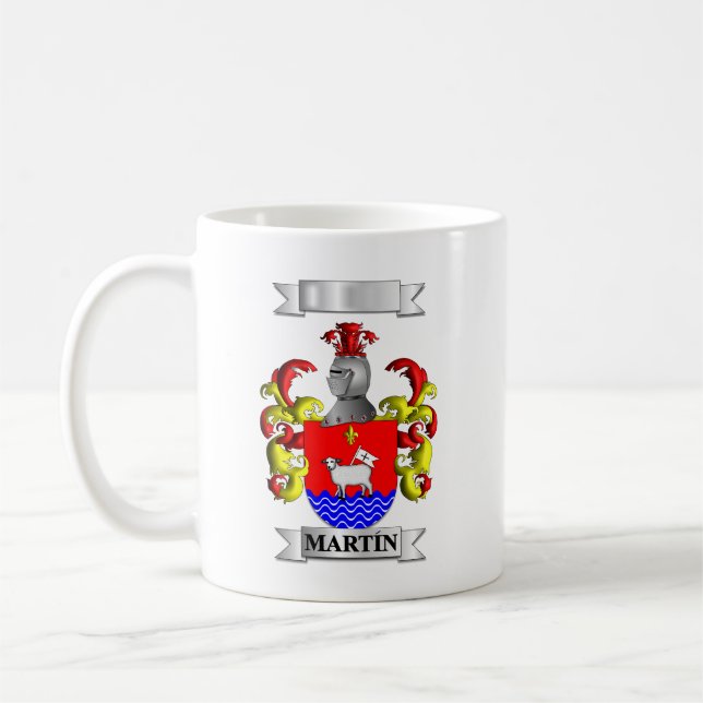 Klassisk mugg Martin efternamn och sköld (Vänster)