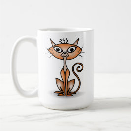 Klassisk mugg med galen orange katt 