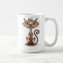 Klassisk mugg med galen orange katt