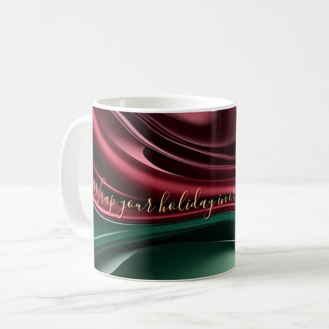 Klassisk mugg med stilrent abstrakt grafik (Framsida vänster)