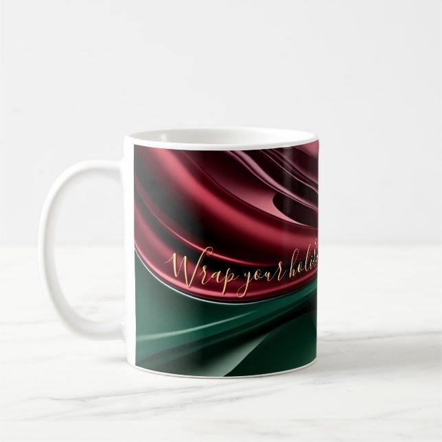 Klassisk mugg med stilrent abstrakt grafik (Vänster)