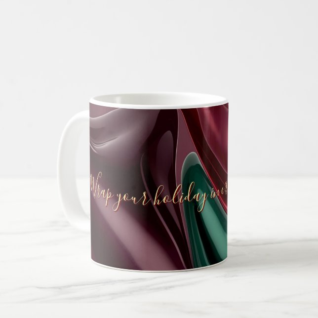 Klassisk mugg med stilrent abstrakt grafik (Framsida vänster)