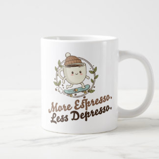 Klassisk mugg - Mer espresso. Mindre depresso. Jumbo Mugg