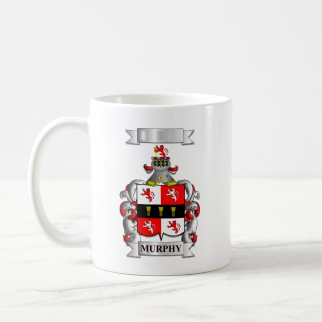 Klassisk mugg Murphy Efternamn Och Sköld (Vänster)