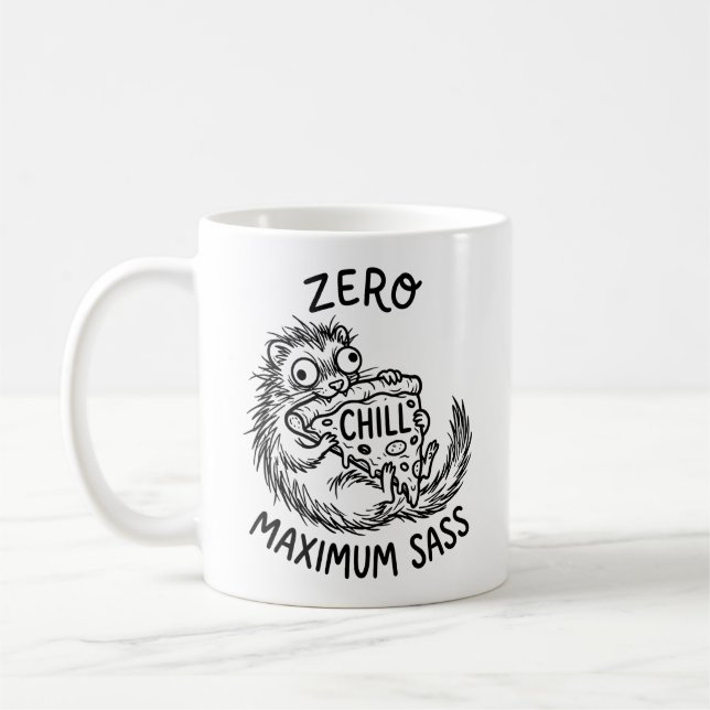 Klassisk mugg Roligt illermätningscitat Kaffekompi (Vänster)