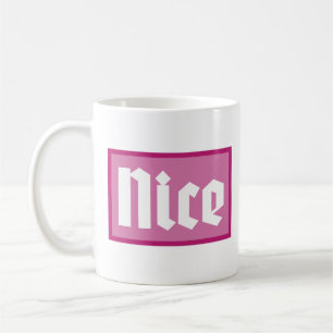 Klassisk Mugg Snygg Rosa Låda Typografi