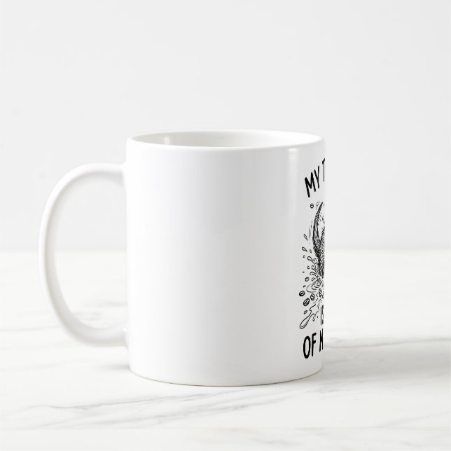 Klassisk mugg: Splashy Otter Therapy Morgonkaffe Kaffemugg (Vänster)