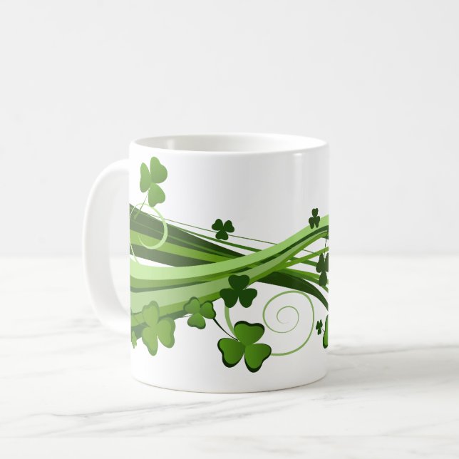 Klassisk Mugg-St. Patrick's Day Kaffemugg (Framsida vänster)