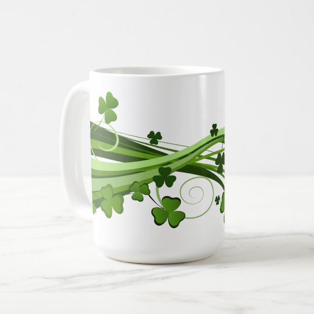 Klassisk Mugg-St. Patrick's Day Kaffemugg (Framsida vänster)