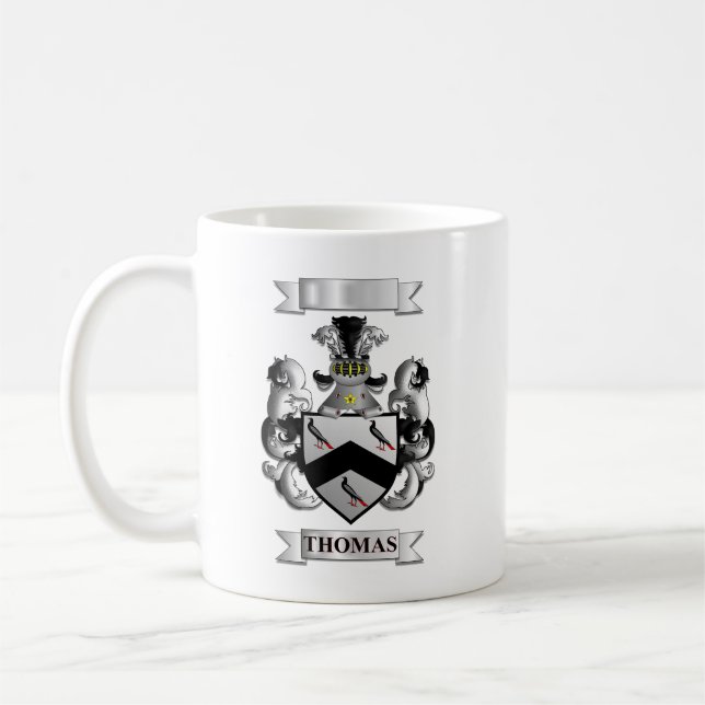 Klassisk mugg Thomas efternamn och logotyp (Vänster)