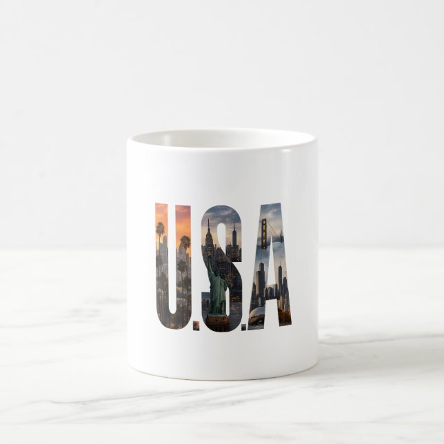 Klassisk mugg, USA-flaggans mugg – Amerikansk ande (Center)